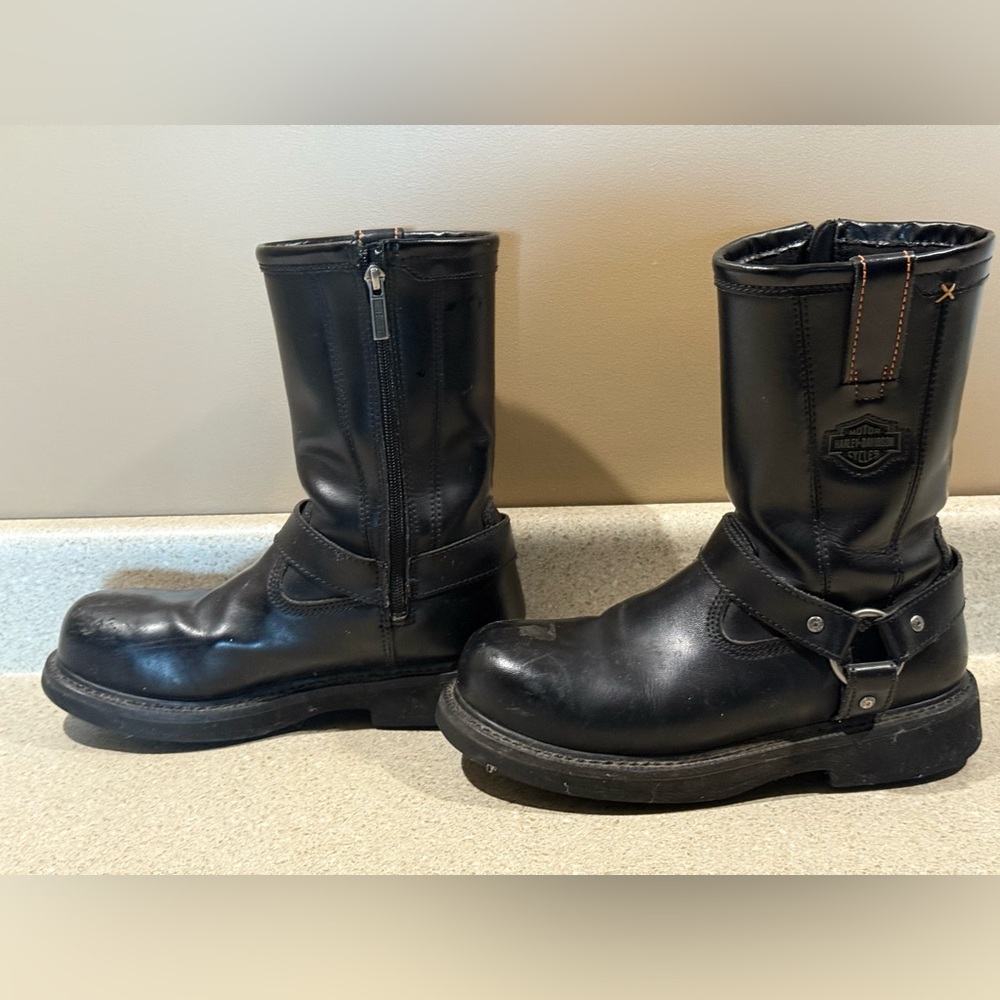 Harley-Davidson LEATHER Bill SAFETY Riding BOOTS